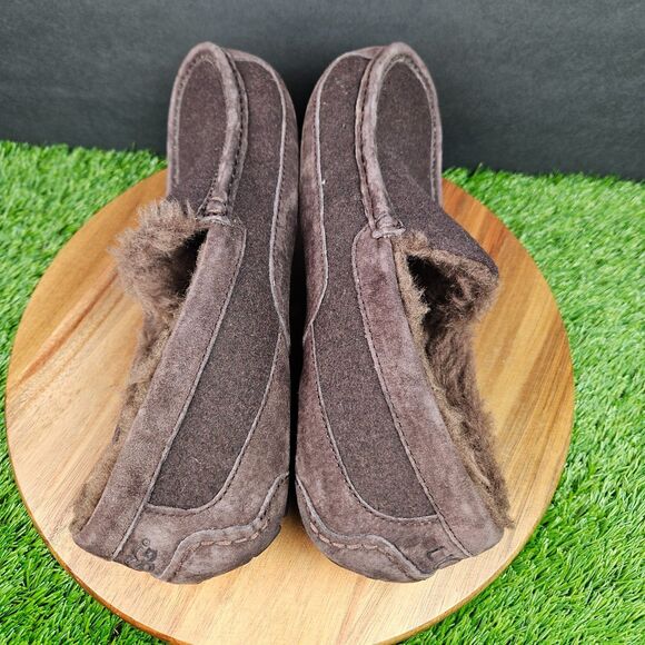 UGG Ascot Mens Size 10 Brown Casual Comfort Slip On Sheepskin Shoes Slippers main image 5